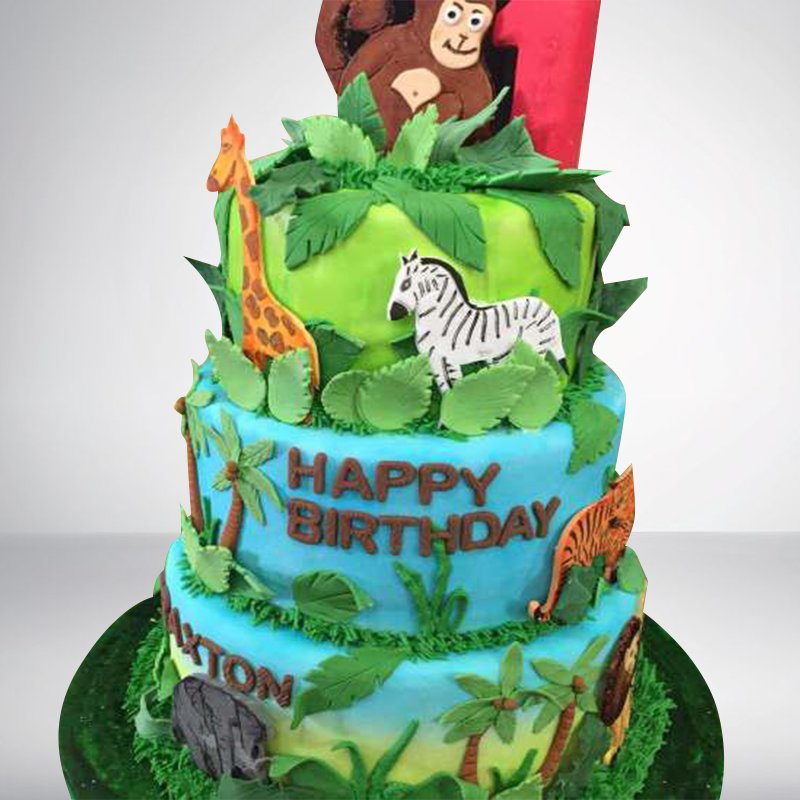 Forest animals cake | Birthday cake, Cake gallery, Cake