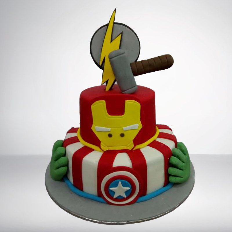 Send Avengers theme cake online by GiftJaipur in Rajasthan