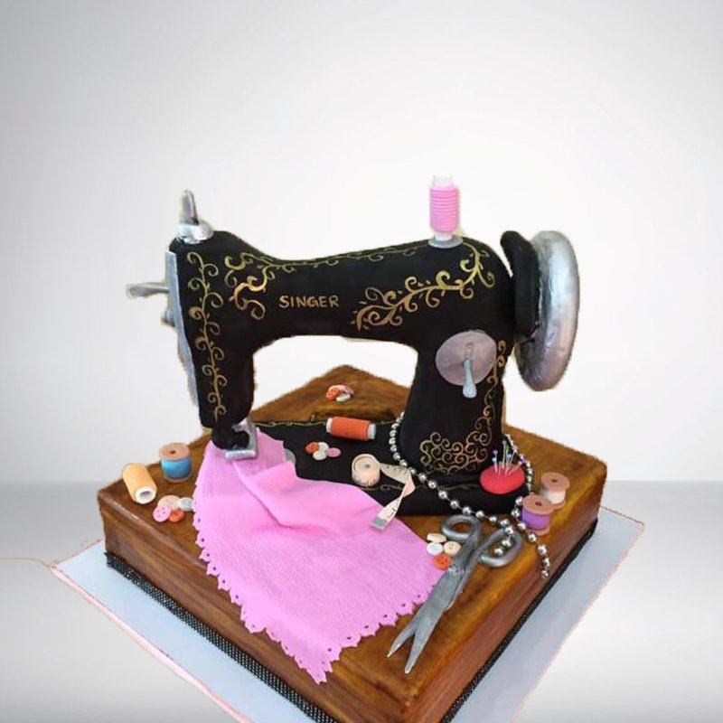 Sewing Machine Cake Tutorial (gravity defying) | Sugar Geek Show