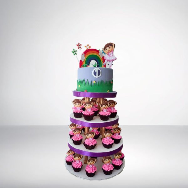 Dora Theme Cake