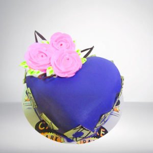 Black Currant Heart Shape Cake