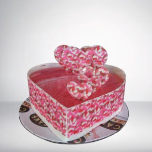 Strawberry Heart Shape Cake