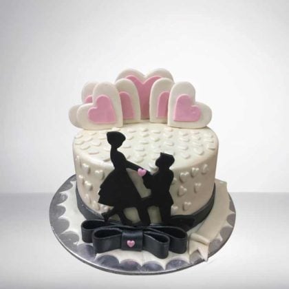 Wedding Cake – Love Theme Cake – Romantic Couple Cake